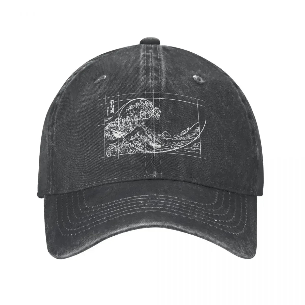 Hokusai Fibonacci Golden Ratio Baseball Cap