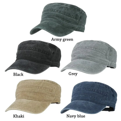 Big Head Man Large Size Pure Cotton Washed Flat Cap Outdoor Baseball Cap Fishing Sun Hat