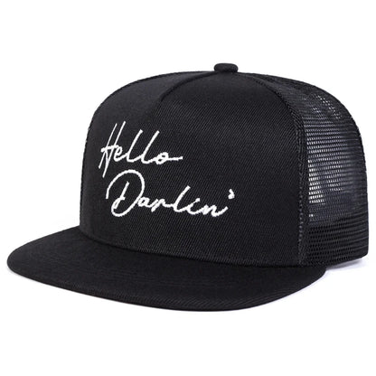 Hello Darlin Embroidery Casual Snapback Cap