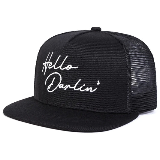Hello Darlin Embroidery Casual Snapback Cap