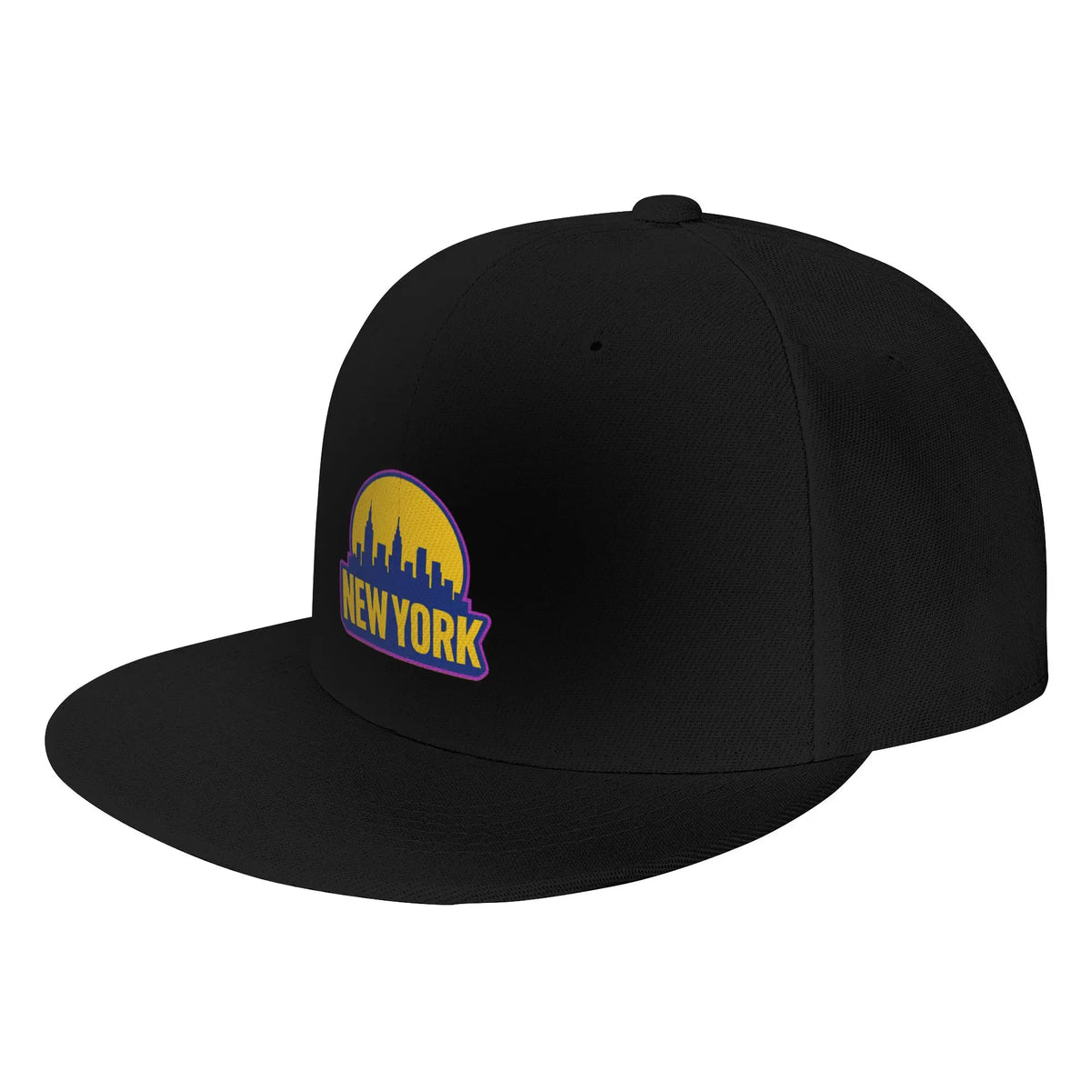 New York Retro 80s Neon Skyline Snapback Cap