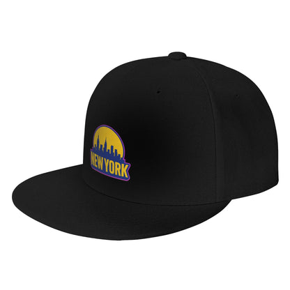 New York Retro 80s Neon Skyline Snapback Cap