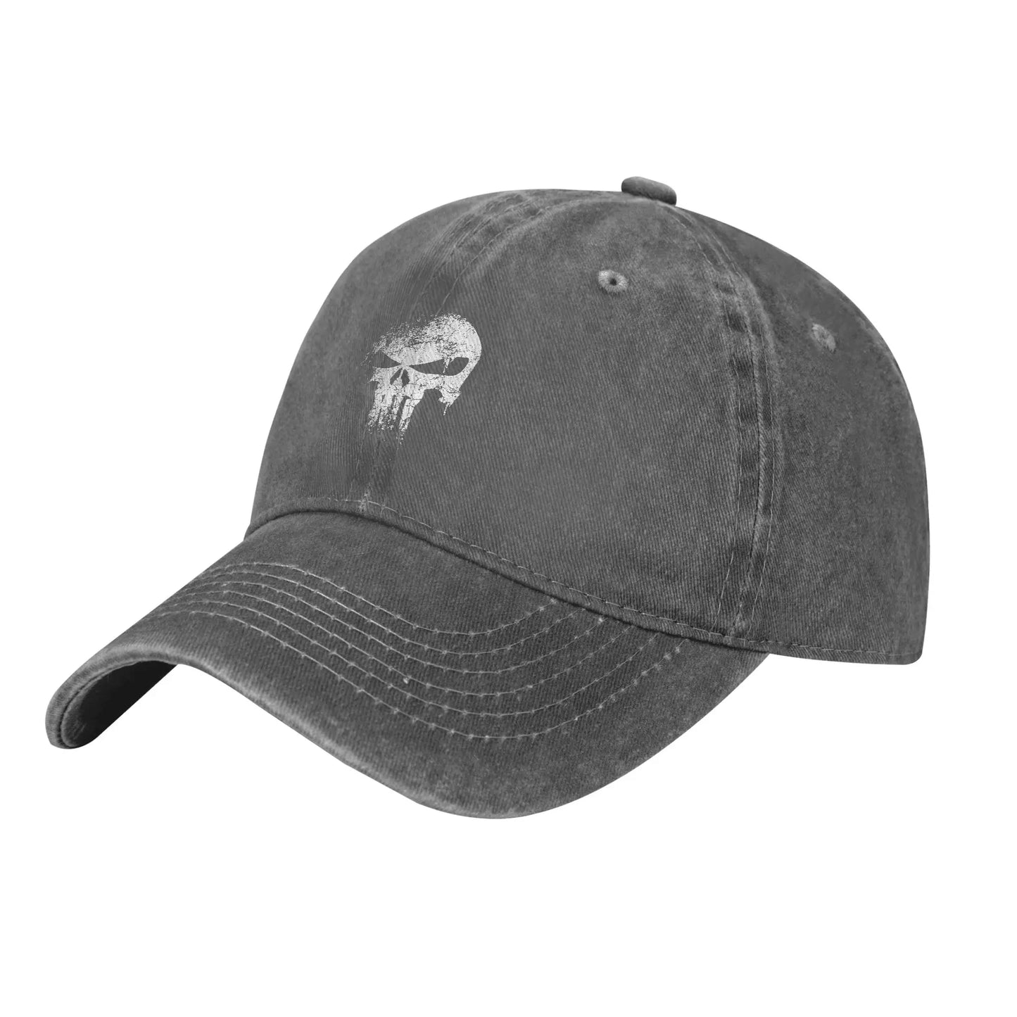 Punisher Skull Distressed Retro Baseball Cap