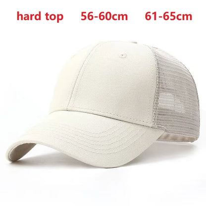 Unisex Quick Dry Big Head Mesh Baseball Cap Size 56-65cm
