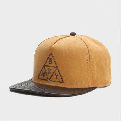 ADVISORY Alphabet Label Flat Brim Unisex Snapback Cap
