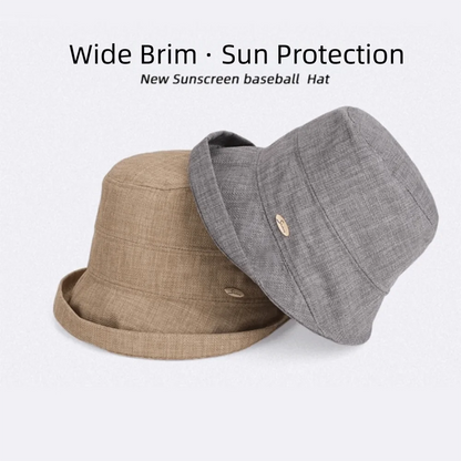 Foldable Wide Brim Breathable Summer Bucket Hat