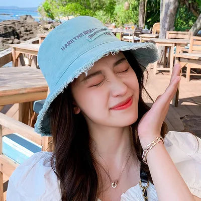 Women Cotton Sunscreen Fisherman Bucket Hat