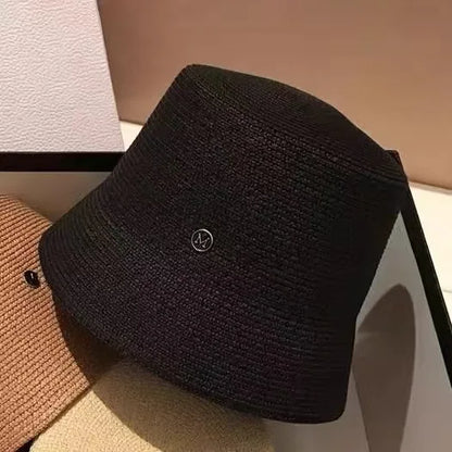 Japanese Designer M Straw Weaving Hat Summer Bucket Hats Panama
