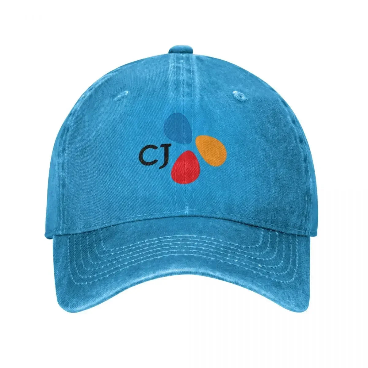 CJ Group Logo Vintage Distressed Washed Baseball Cap Hat