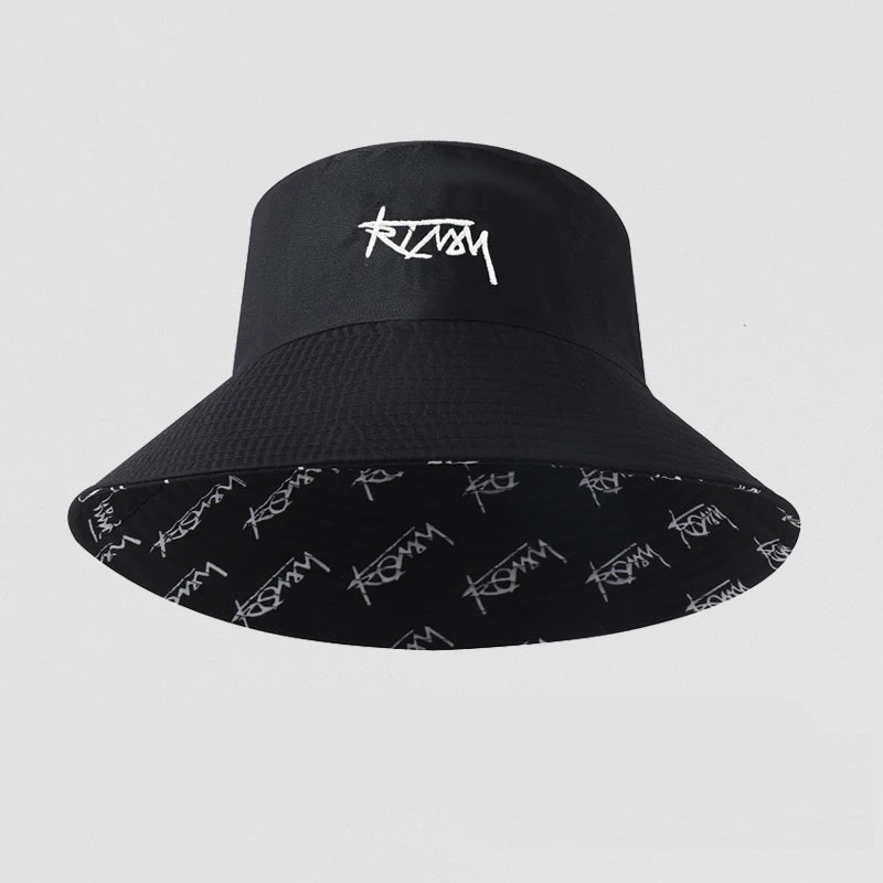 1pc Retro Style Fashionable Printed Maple Leaf Fisherman Hat