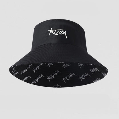 1pc Retro Style Fashionable Printed Maple Leaf Fisherman Hat