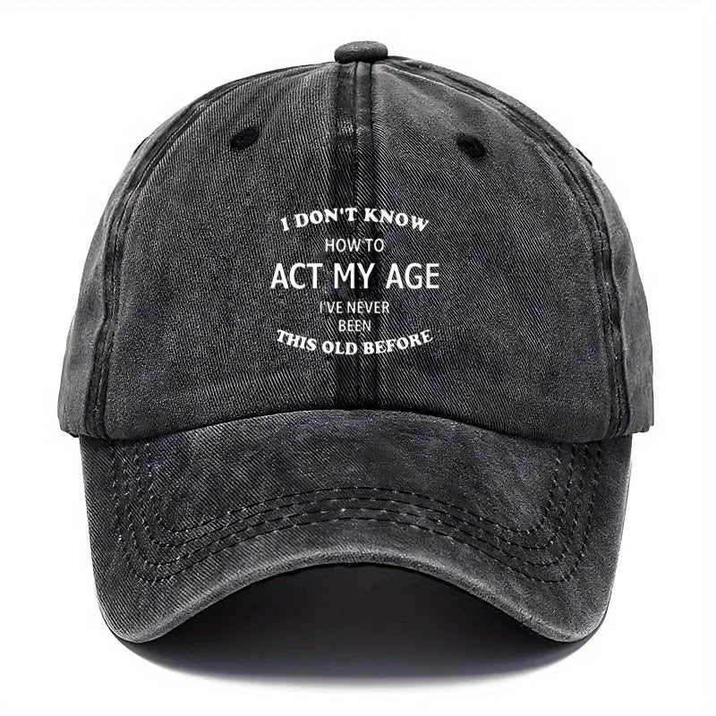 Vintage Letter Washed Baseball Cap