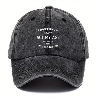 Vintage Letter Washed Baseball Cap