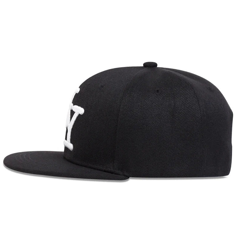Unisex Letter Embroidered Hip Hop Snapback Cap