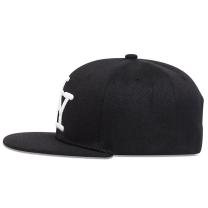 Unisex Letter Embroidered Hip Hop Snapback Cap