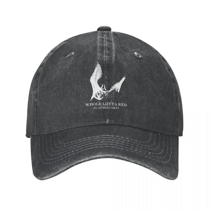 Playboi Carti Distressed Denim Baseball Cap