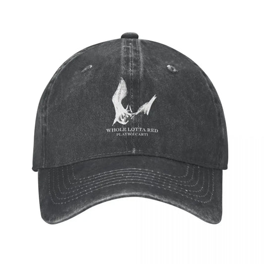 Playboi Carti Distressed Denim Baseball Cap