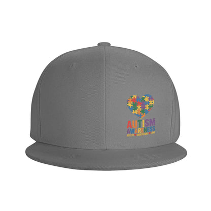 Humorous Autism Awareness Puzzle Heart Snapback Cap