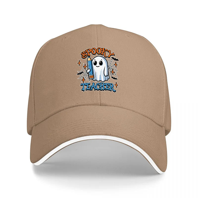 Spooky Teacher Ghost Baseball Cap