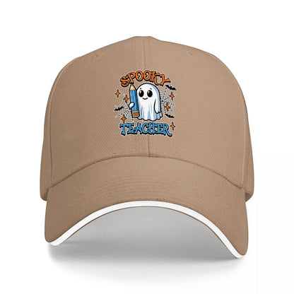Spooky Teacher Ghost Baseball Cap