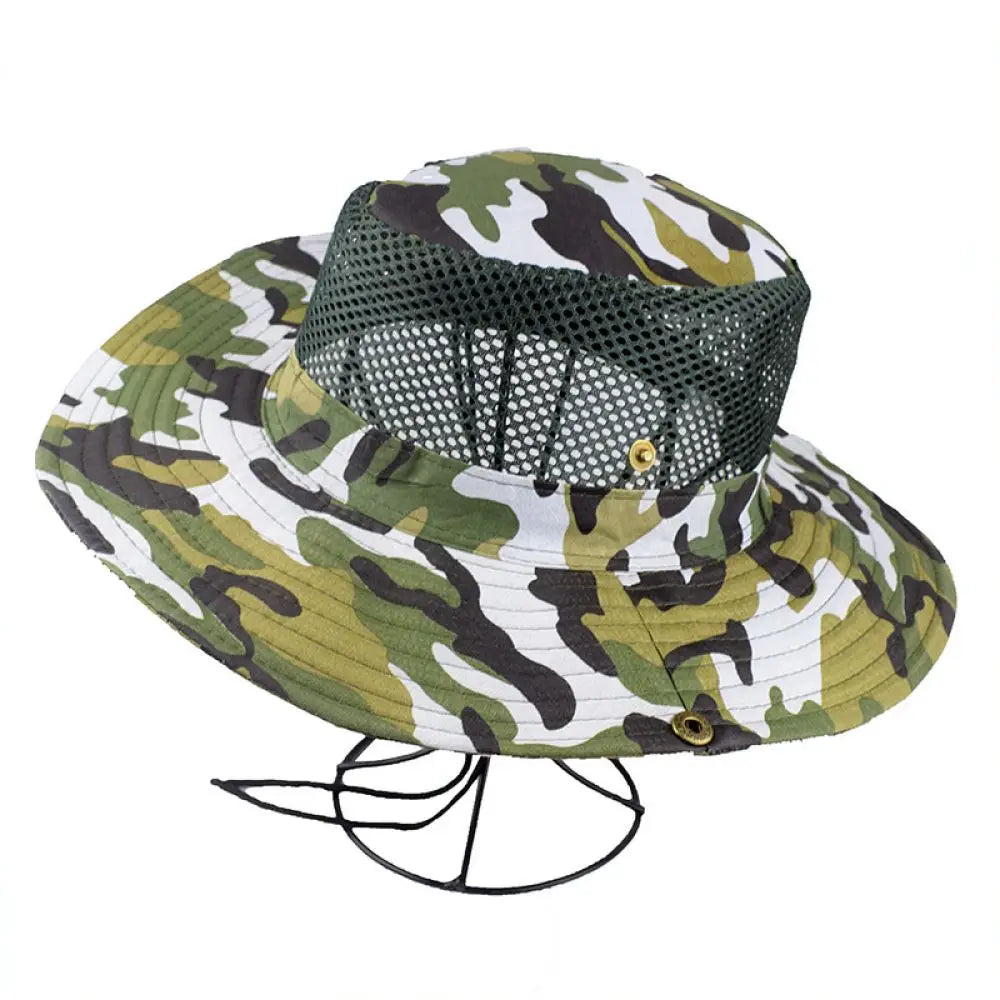 Foldable Mesh Wide Brim Fishing Bucket Hat