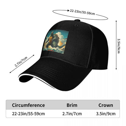 Vintage Gamera Japanese Poster Curved Brim Baseball Cap