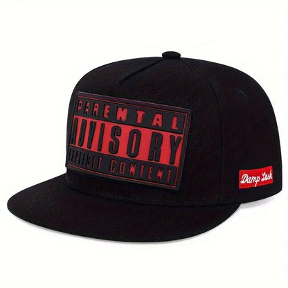 ADVISORY Alphabet Label Flat Brim Unisex Snapback Cap