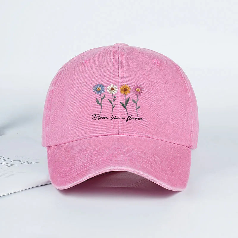 Vintage Daisy Bloom Baseball Cap