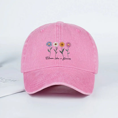 Vintage Daisy Bloom Baseball Cap