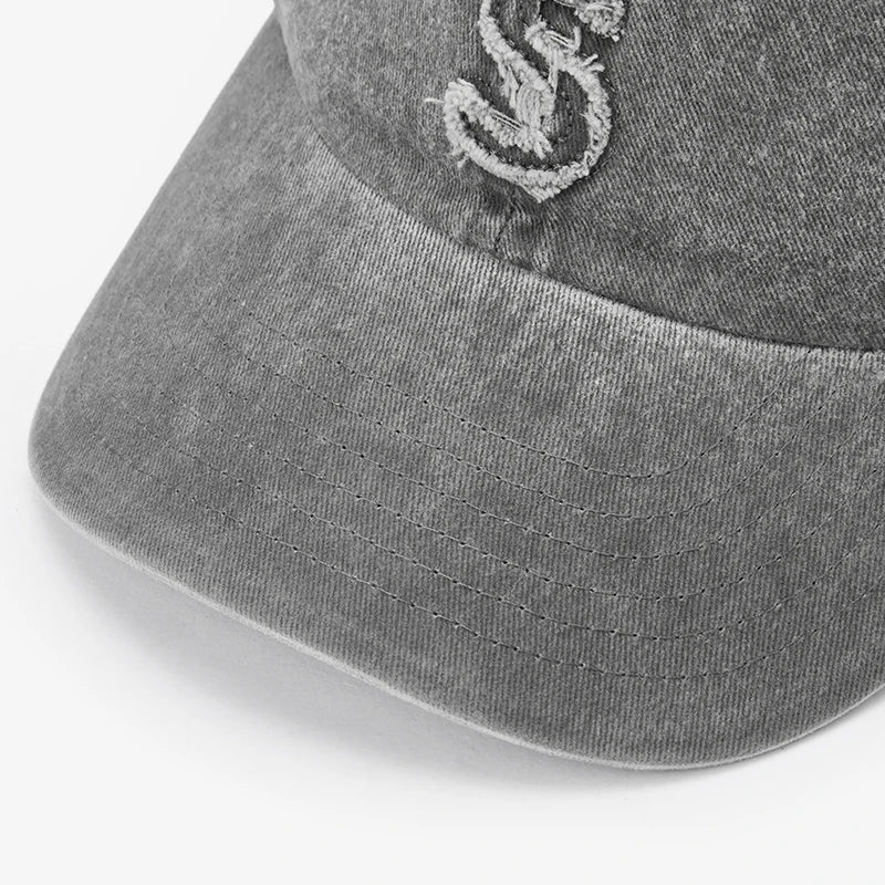 Men Washed Denim Baseball Cap Cotton