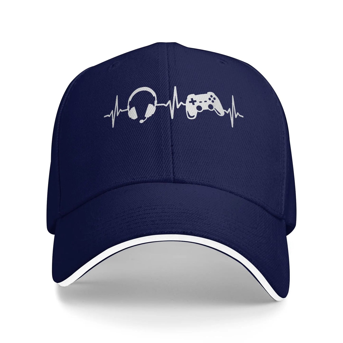 Gamer Gamepad Heartbeat Retro Trucker Baseball Cap
