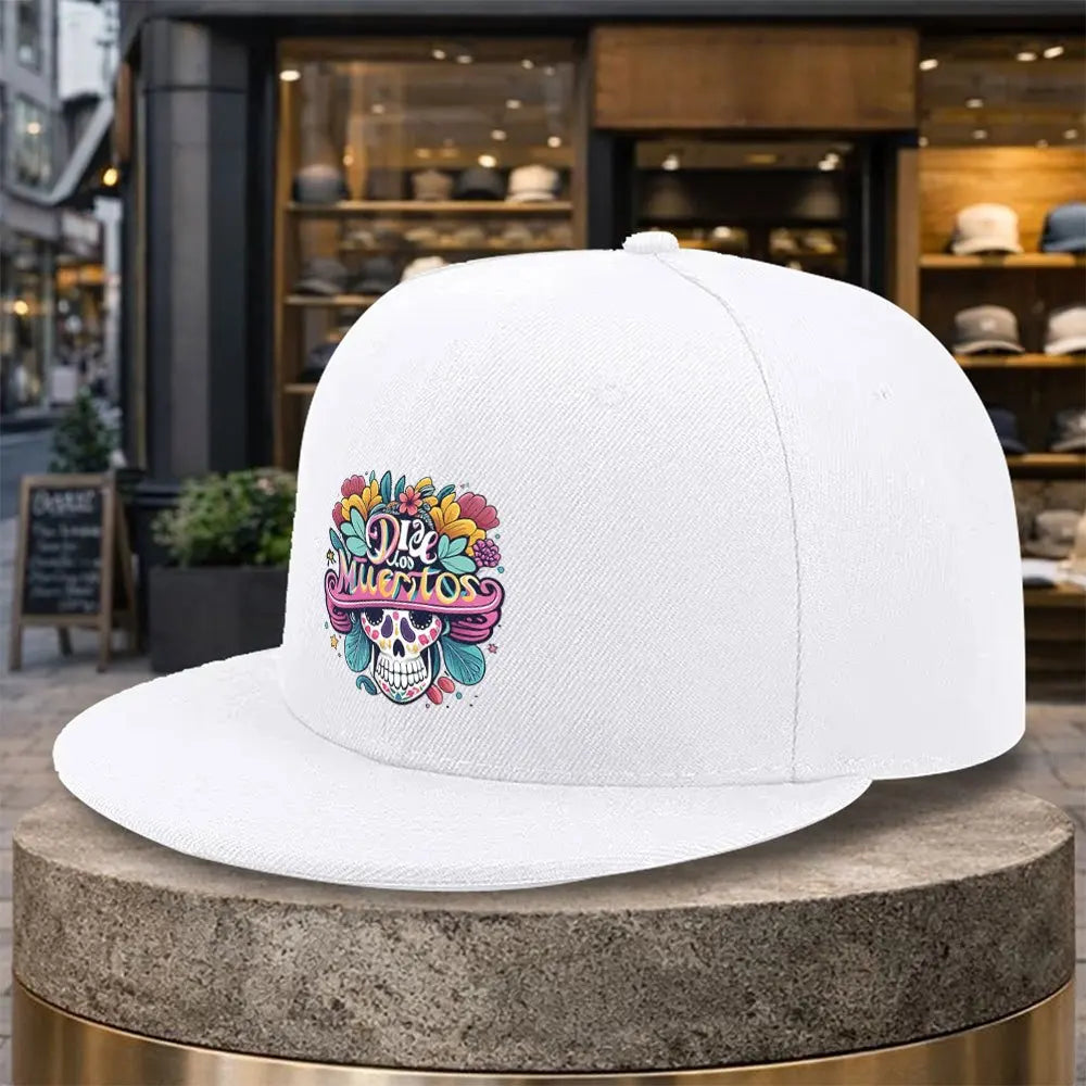 Dia De Los Muertos Skull Floral Snapback Cap