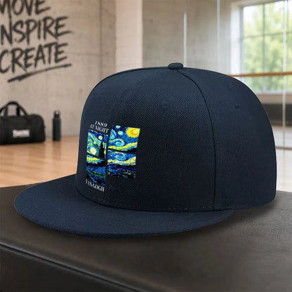 Van Gogh Starry Night Print Snapback Cap