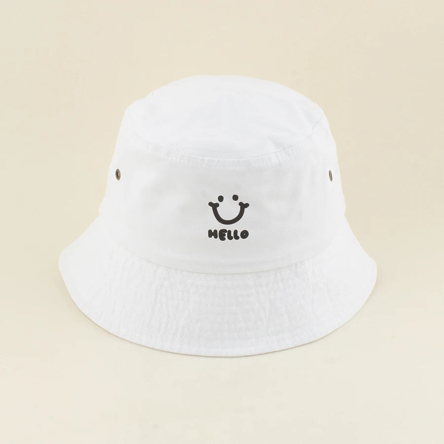 Kids Smile Face Cotton Bucket Hat