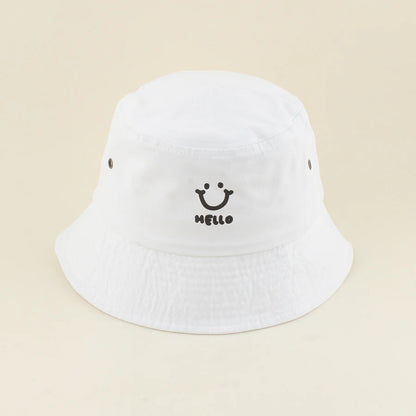 Kids Smile Face Cotton Bucket Hat