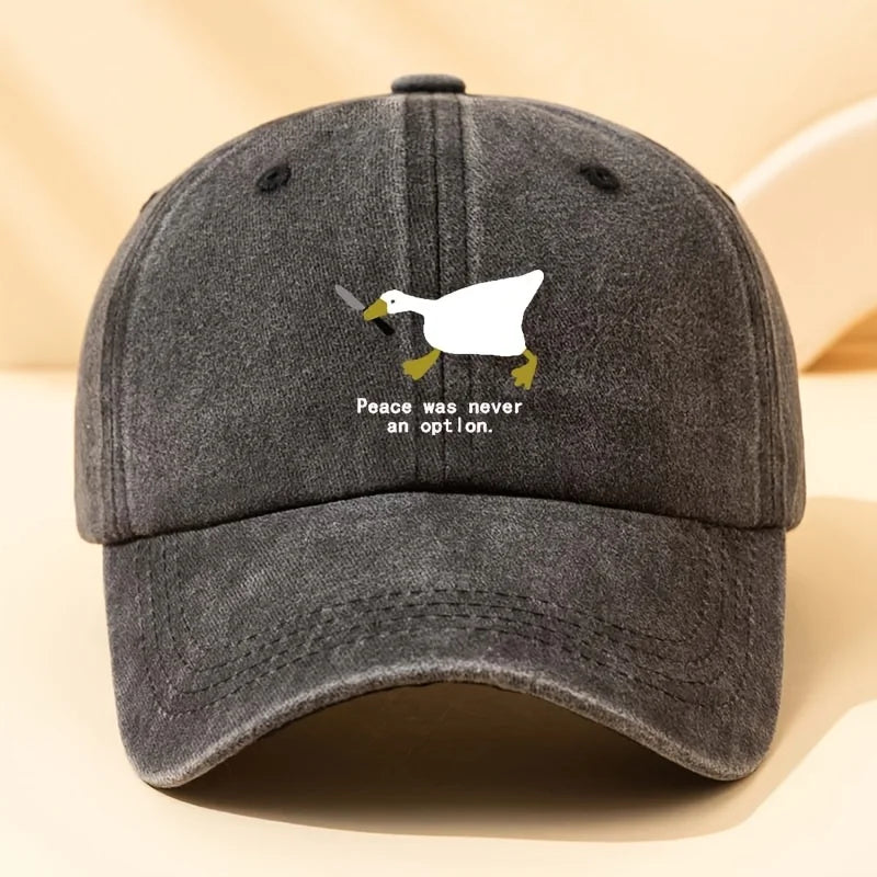 Running Goose Print Travel Baseball Cap