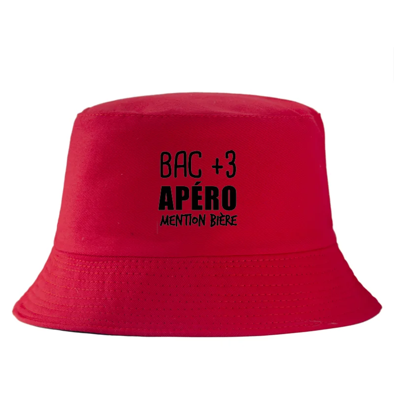 Bob Bac Plus Trois Aperitif Cotton Bucket Hat