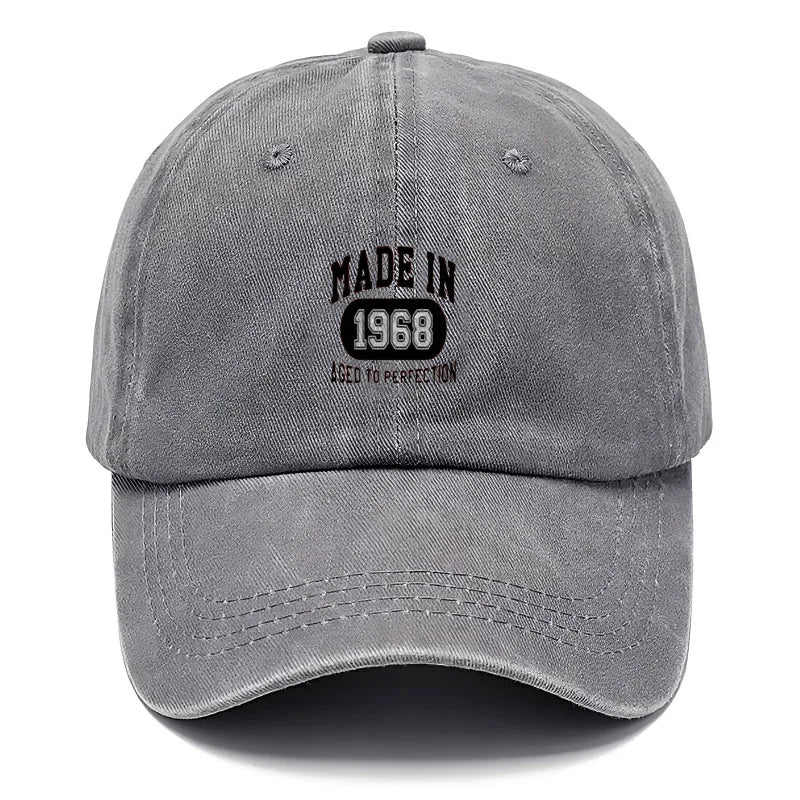 Vintage 1968 Distressed Cotton Baseball Cap