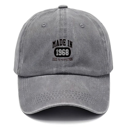 Vintage 1968 Distressed Cotton Baseball Cap