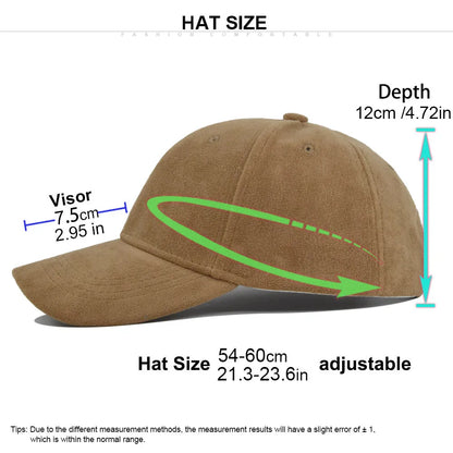 Fashion False Suede Baseball Caps For Men Women Autumn Winter Solid Retro Snapback Hip Hop Hat Unisex Street Adjustable Sun Caps