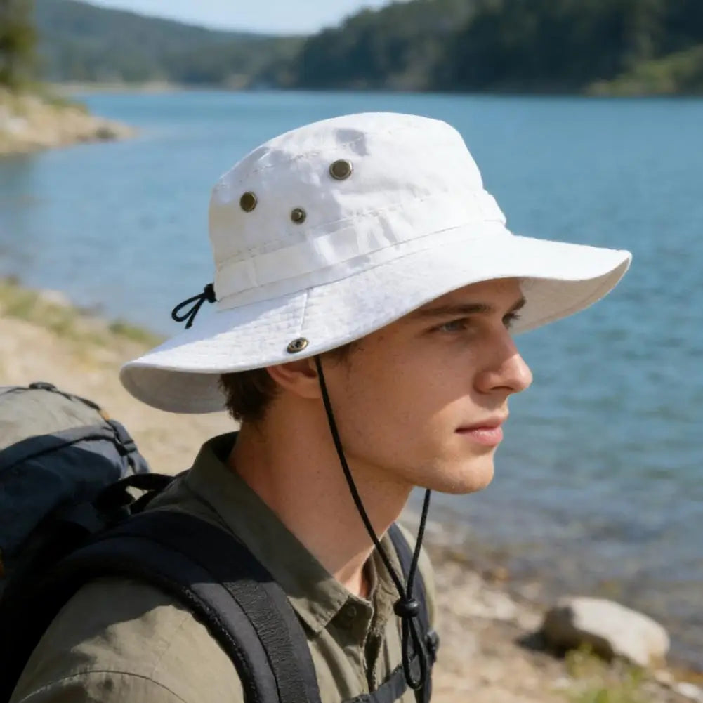 Quick-Dry Mesh Wide Brim Fishing Bucket Hat
