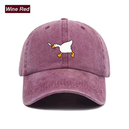 Goose Pattern Washed Vintage Trucker Baseball Cap