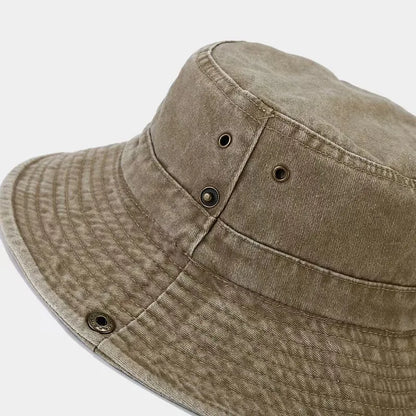 New Men Big Eaved Washed Bucket Hats