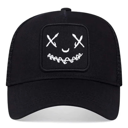 Men Women Smile Face Embroidery Baseball Caps Cotton Adjustable