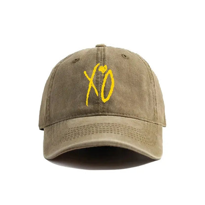 XO The Weekend Baseball Cap Distressed Hats Cap Men Retro Outdoor Summer Adjustable Dad Hat Fashion