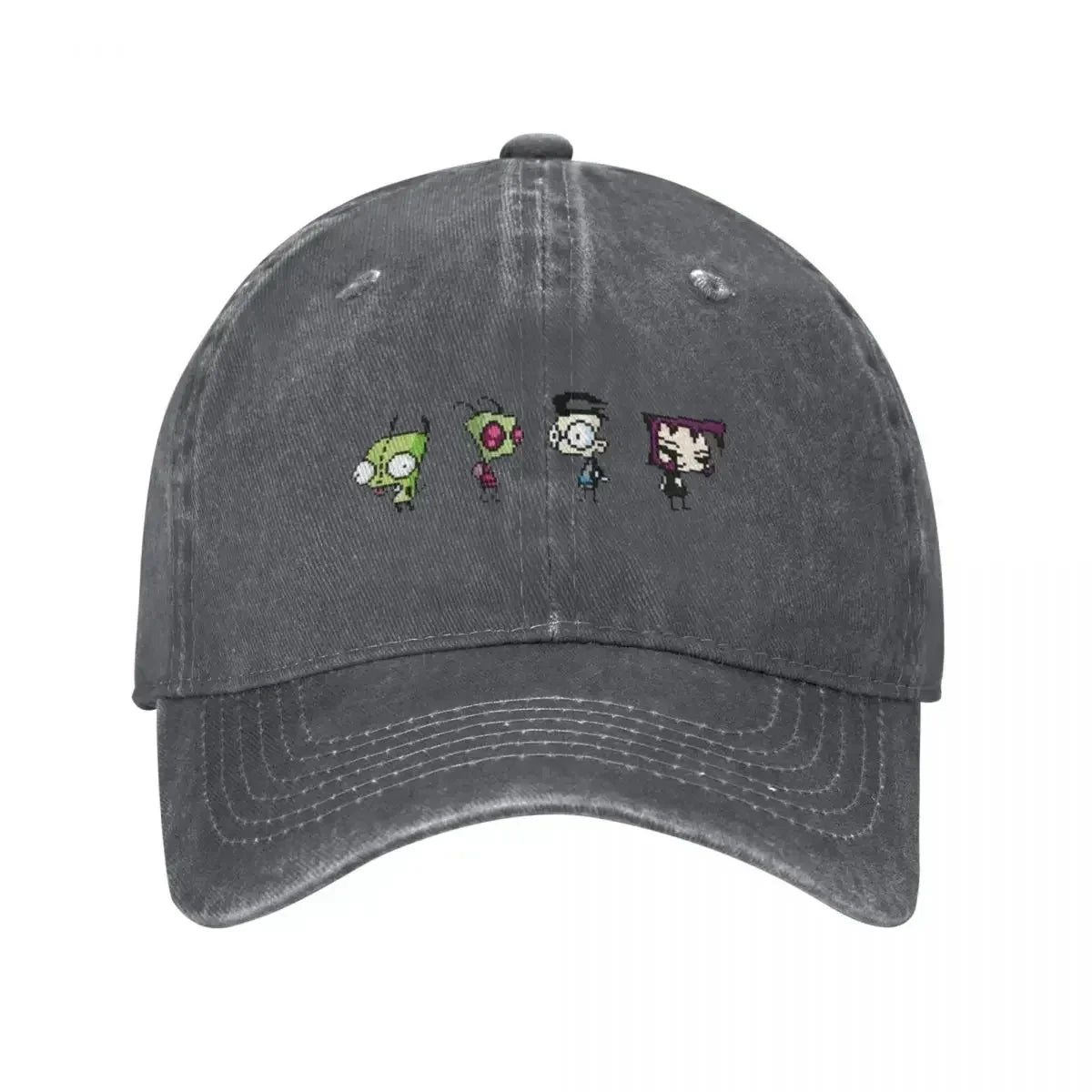 8-Bit Invader Zim Retro Washed Denim Baseball Cap