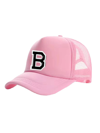 1pc Women's Personalized A-Z Letter Mesh Baseball Cap Lightweight Breathable Outdoor Sun Hat Outdoor Sun Protection Adjustable