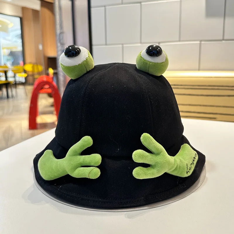 New Cute Big Eyes Frog Bucket Hats Outdoor