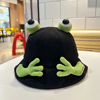 New Cute Big Eyes Frog Bucket Hats Outdoor