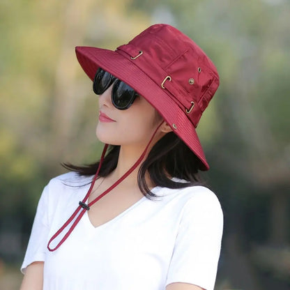 Wide Brim UV Protection Waterproof Bucket Hat